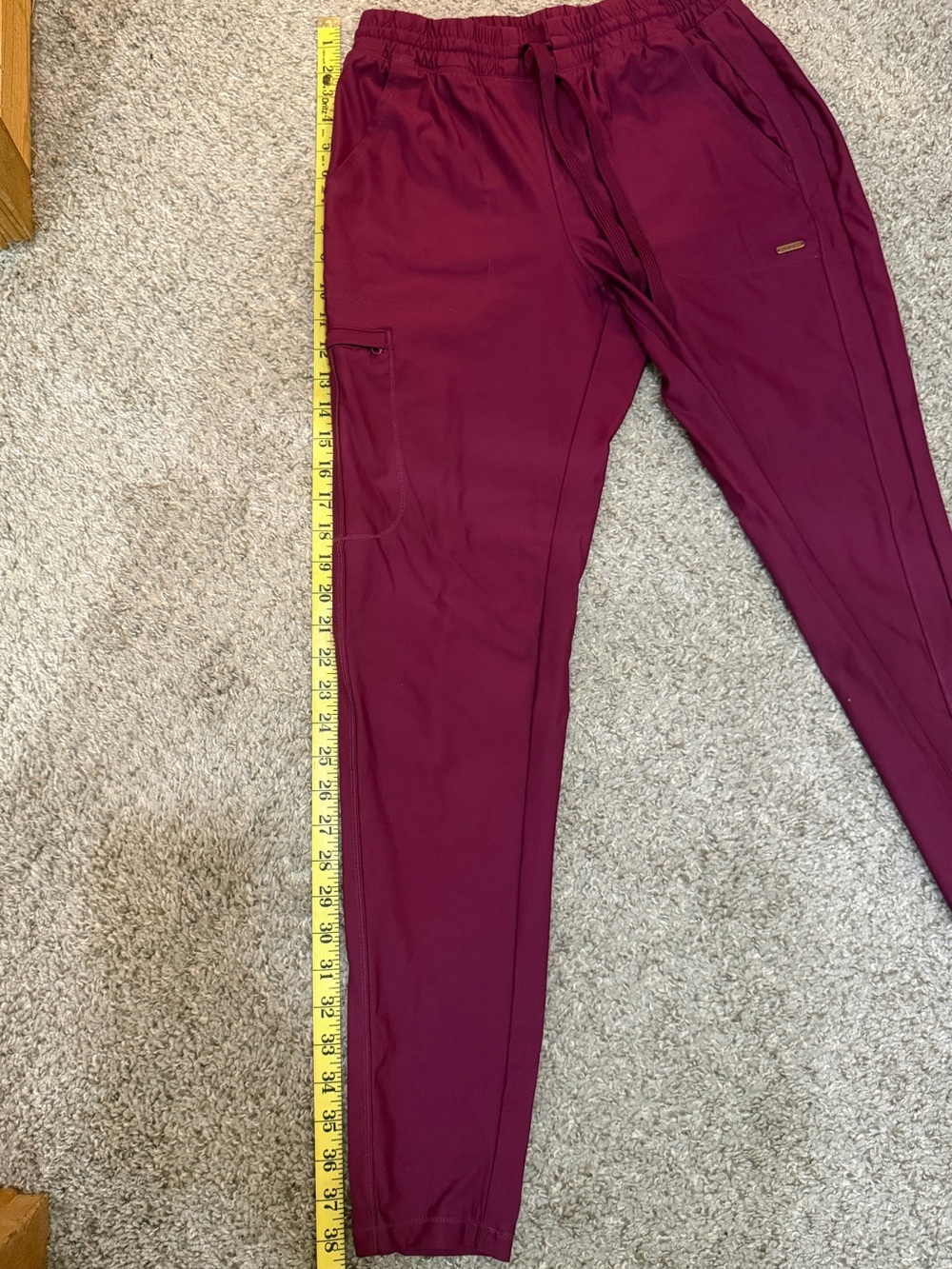 Cherokee Flex Workwear Women's Scrub Set in Burgundy Plum - Picture 5 of 6